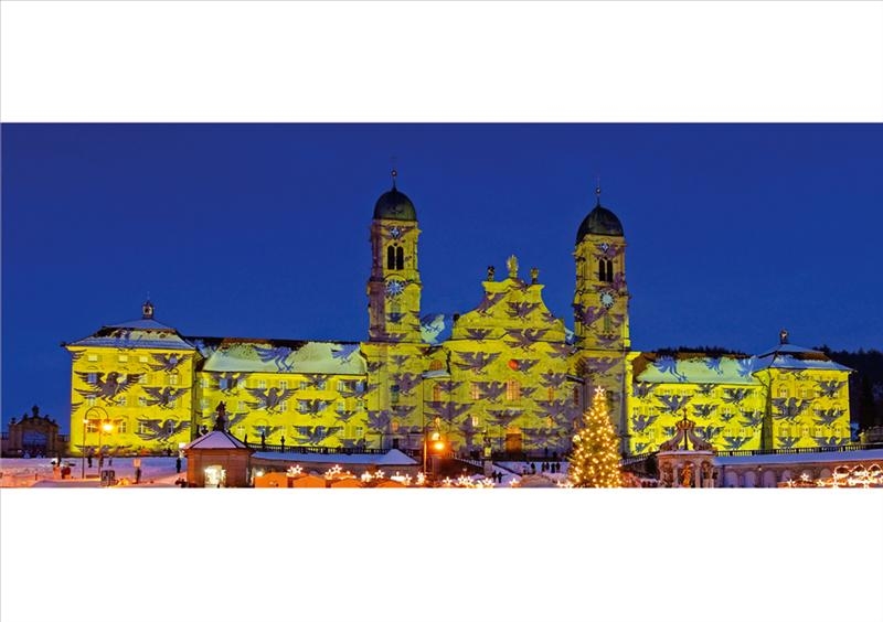 Kloster Einsiedeln Lichtprojektion Raben