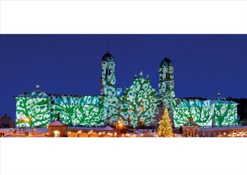 Kloster Einsiedeln Lichtprojektion Lebensbaum