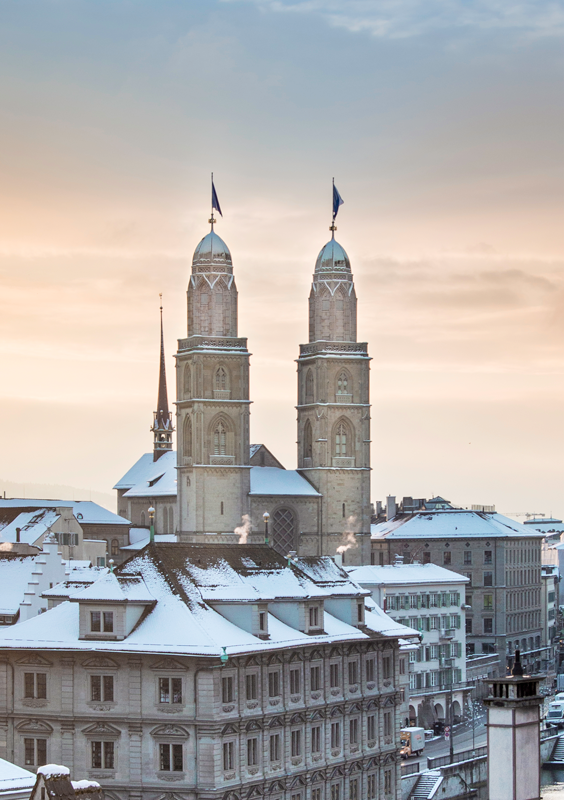 Grossmünster im Winter